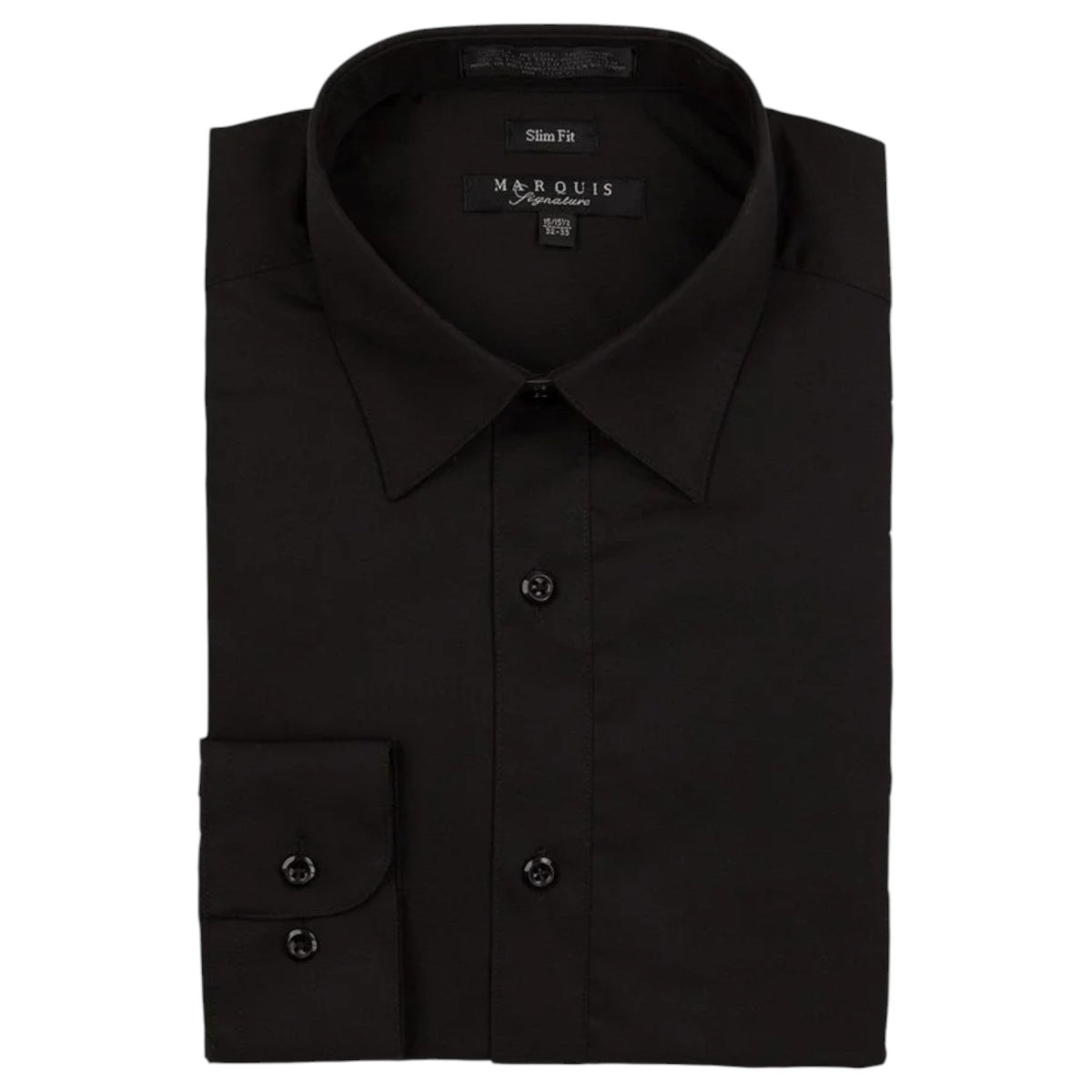 Marquis Men's Solid Slim Fit Dress Shirts 009 SL