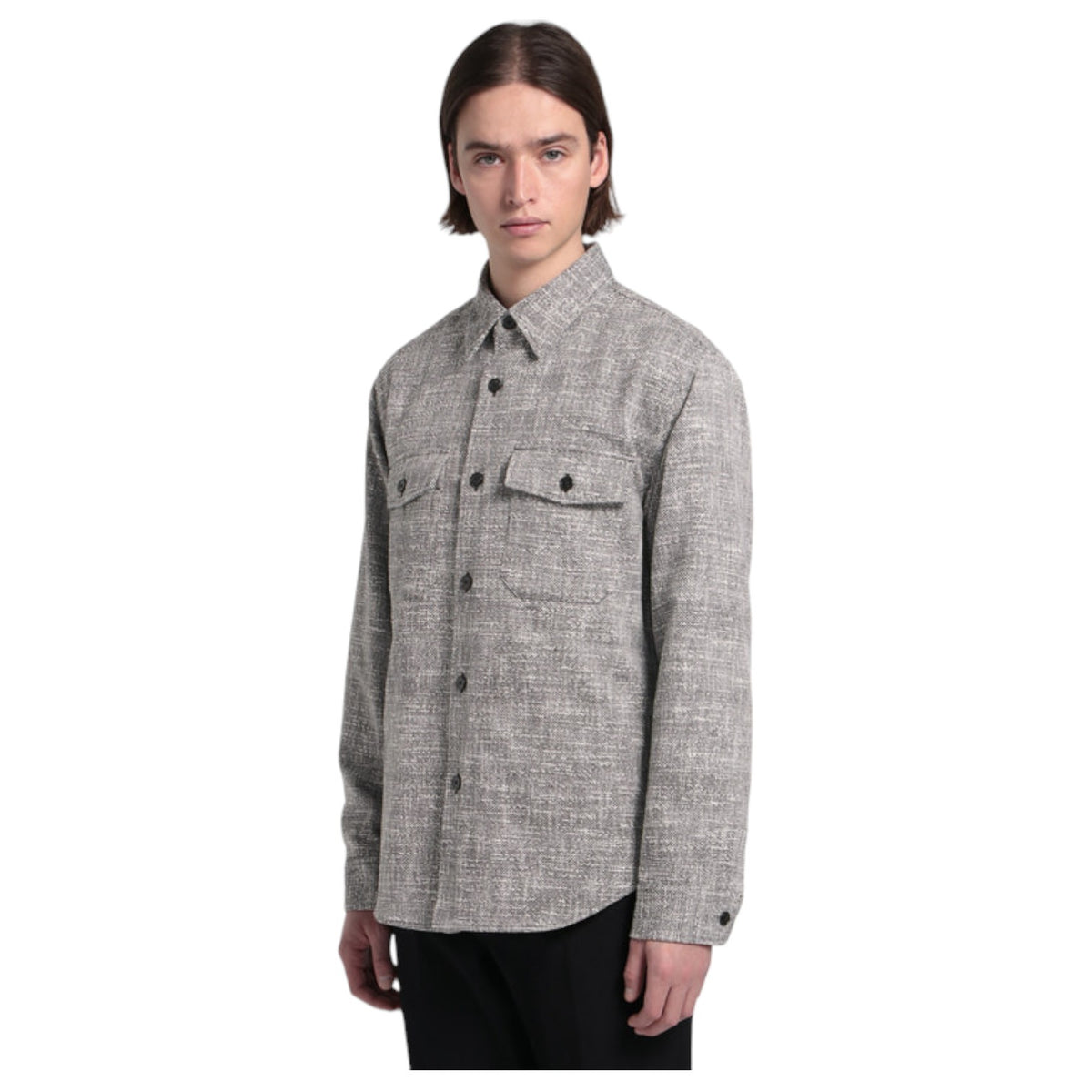 Theory Black Multi Tweed Canvas Garvin B SL O0174408