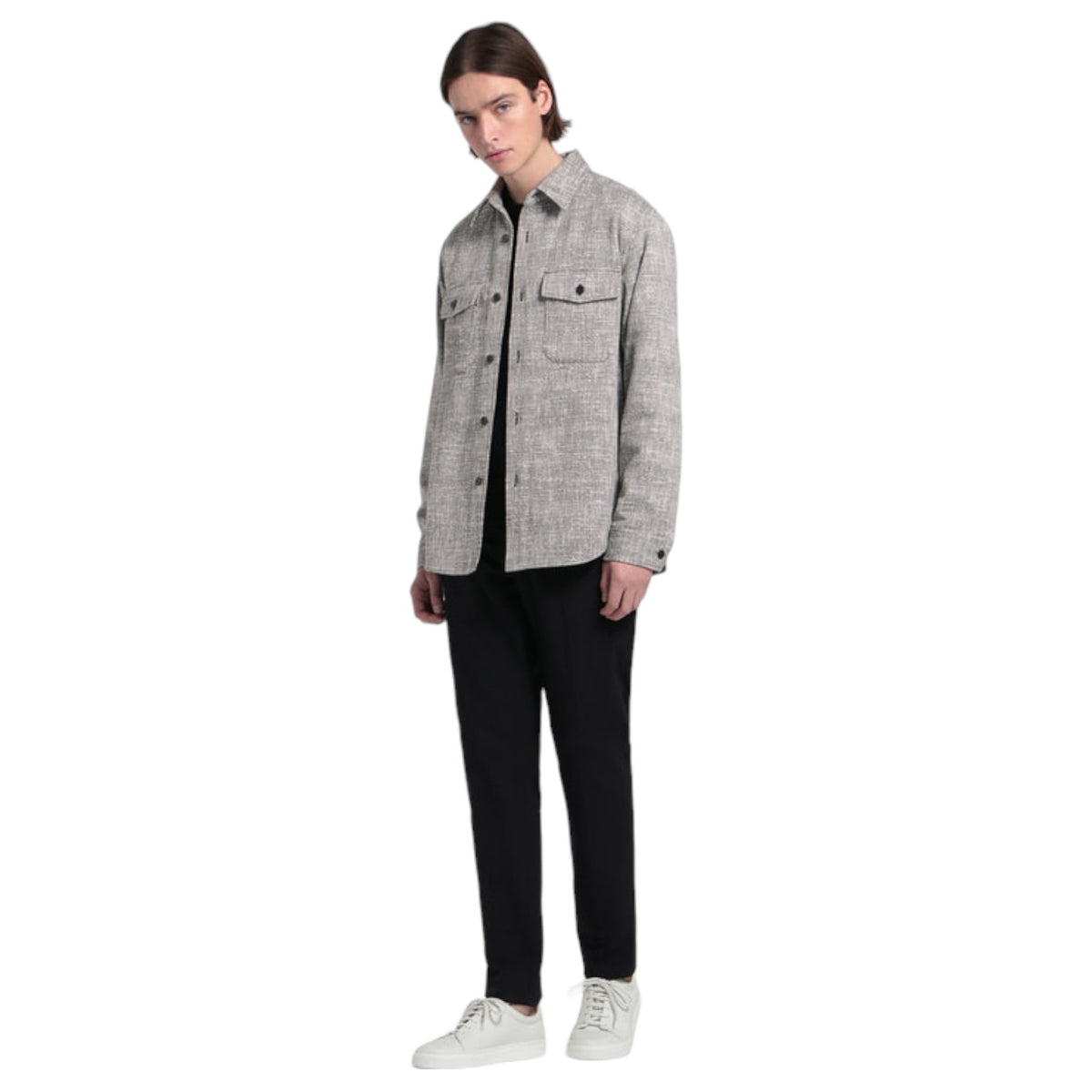 Theory Black Multi Tweed Canvas Garvin B SL O0174408