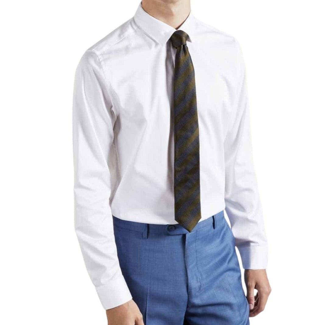 Ted Baker Slim Fit Stretch Sport Shirt 230891 WHITE