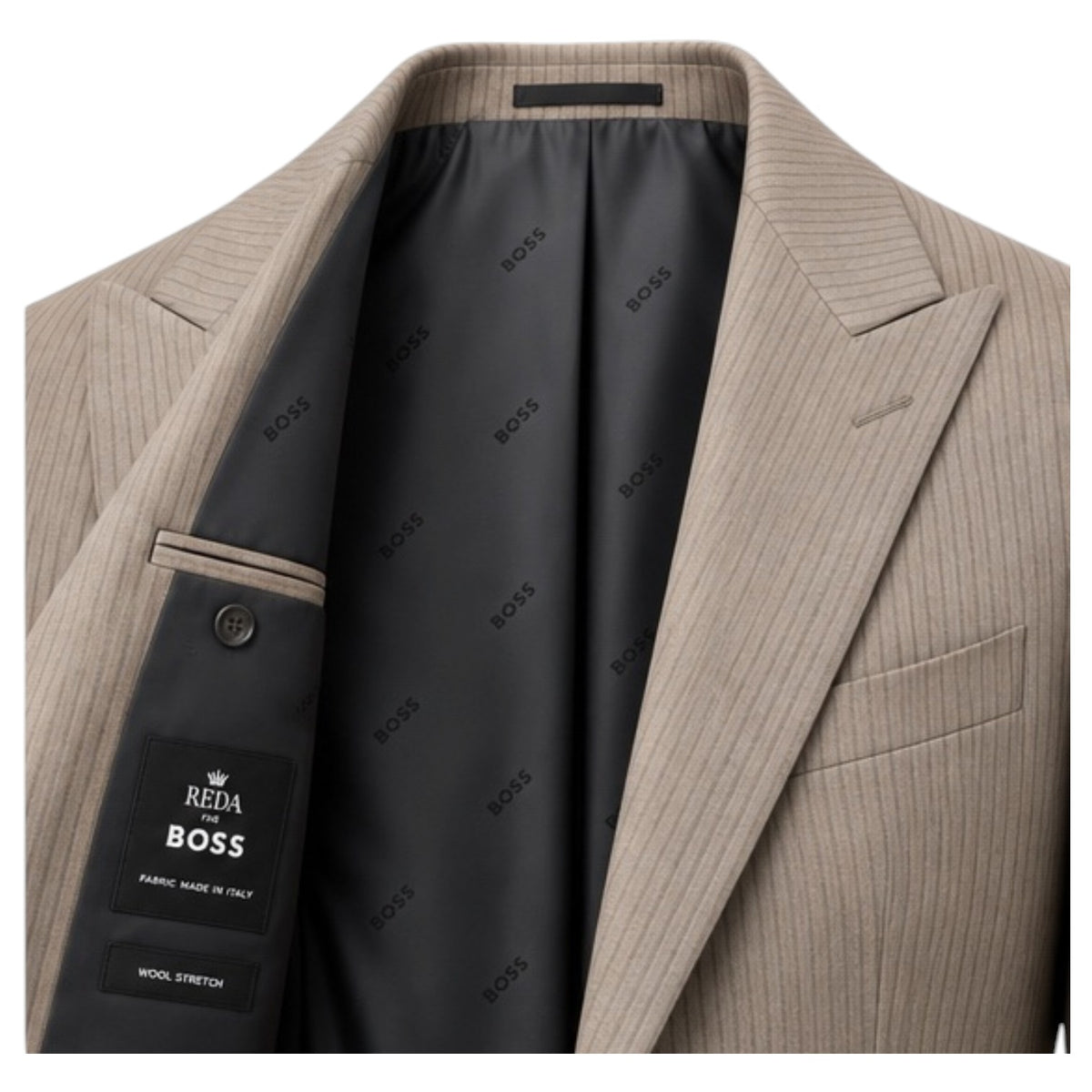 BOSS Men’s REDA Italian Wool Stretch Pinstripe Suit 50571973-248