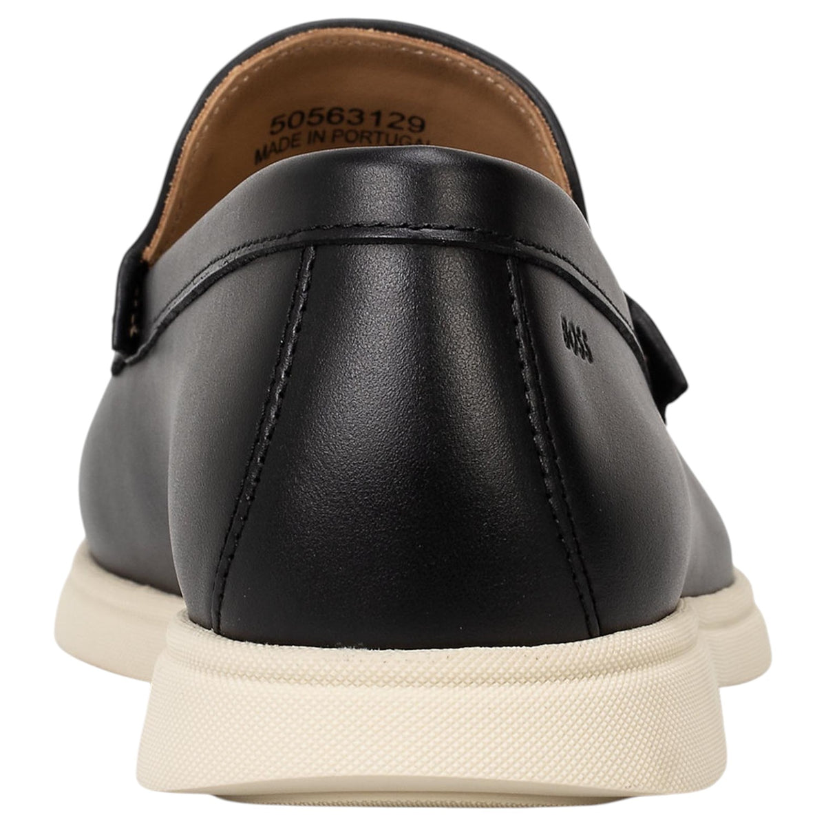 Boss Black Basket-Weave Cow Leather Loafer – Style 50563129