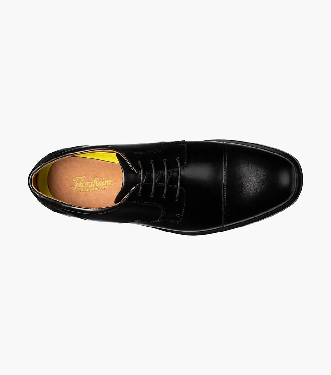 Florsheim FORECAST Waterproof Cap Toe Oxford-Black 12191-001