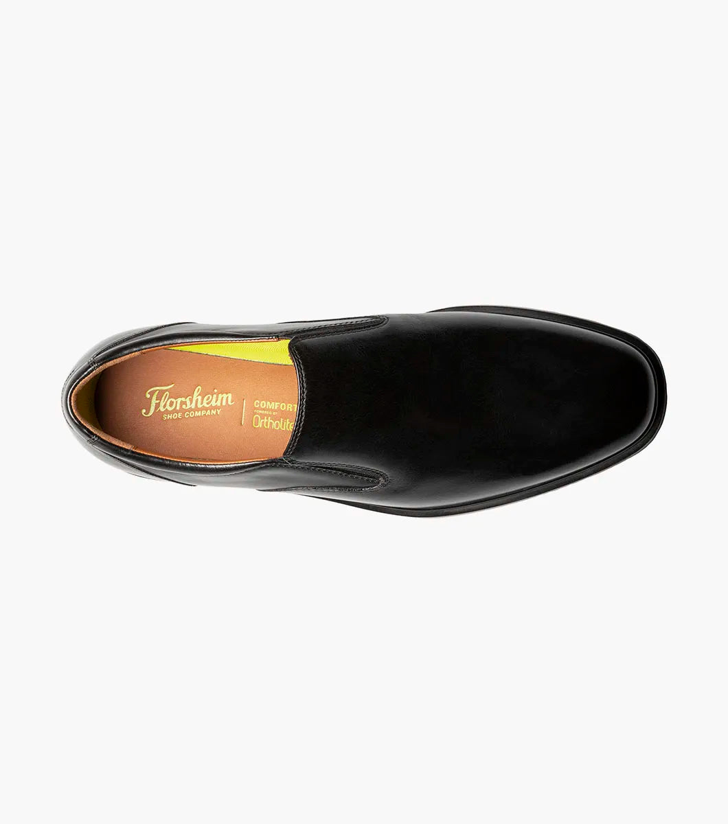 Florsheim FORECAST Waterproof Plain Toe Slip On-Black 12196-001