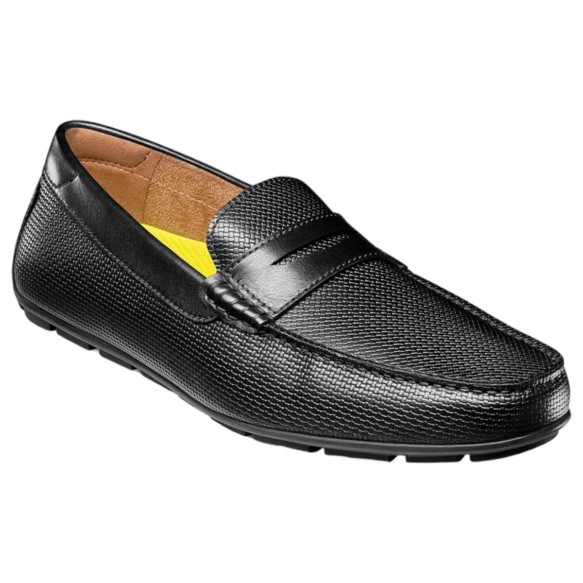 Florsheim Motor Penny Drv Black Men's Dress Shoes 13411-001