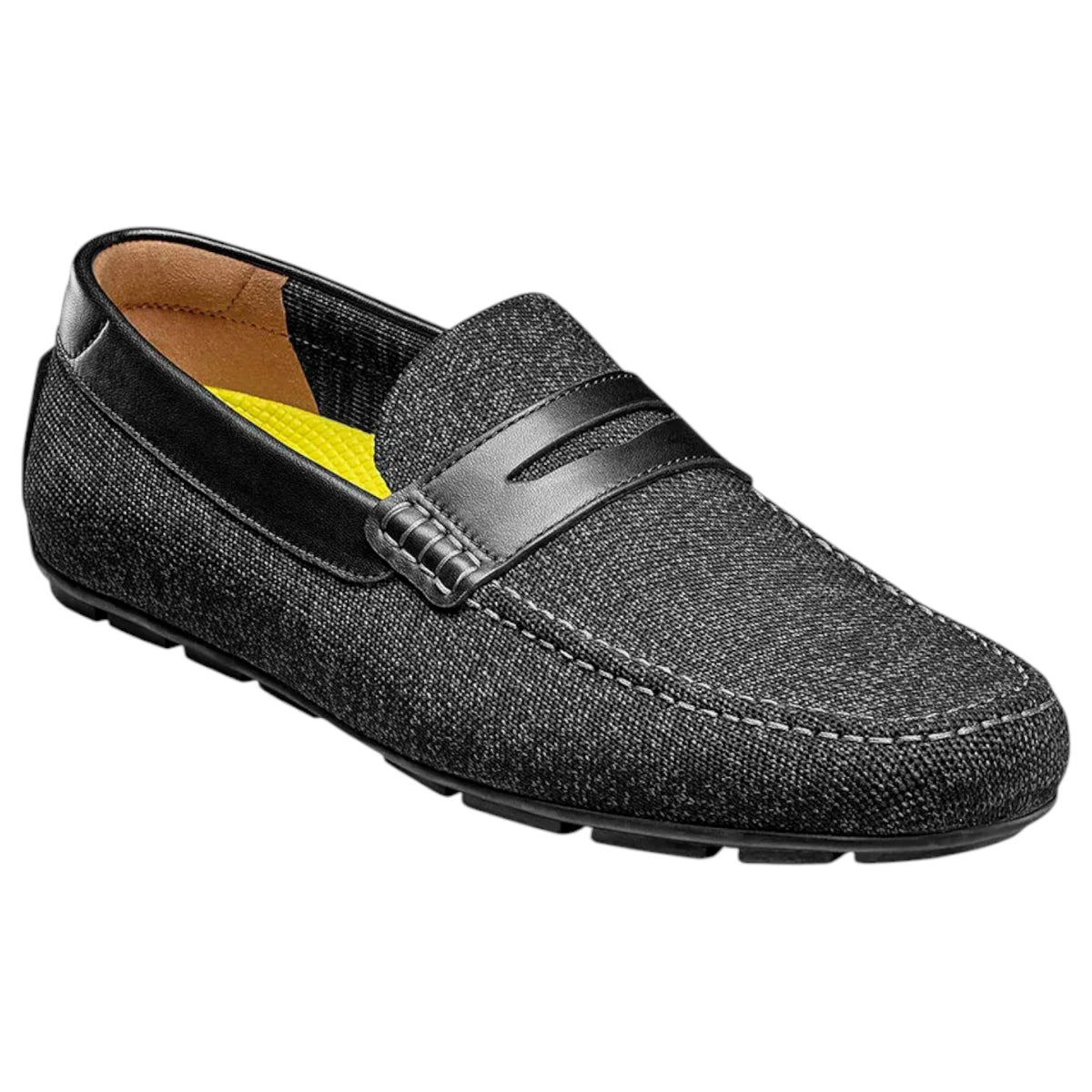 Florsheim Motor Knit Moc Toe Penny Driver Shoes 13418 001 Black
