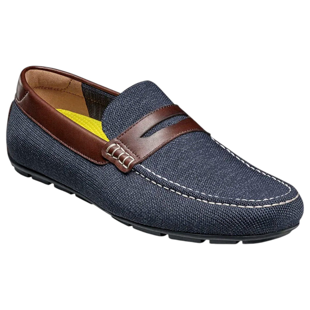 Florsheim Motor Knit Moc Toe Penny Driver Shoes 13418 492 Navy