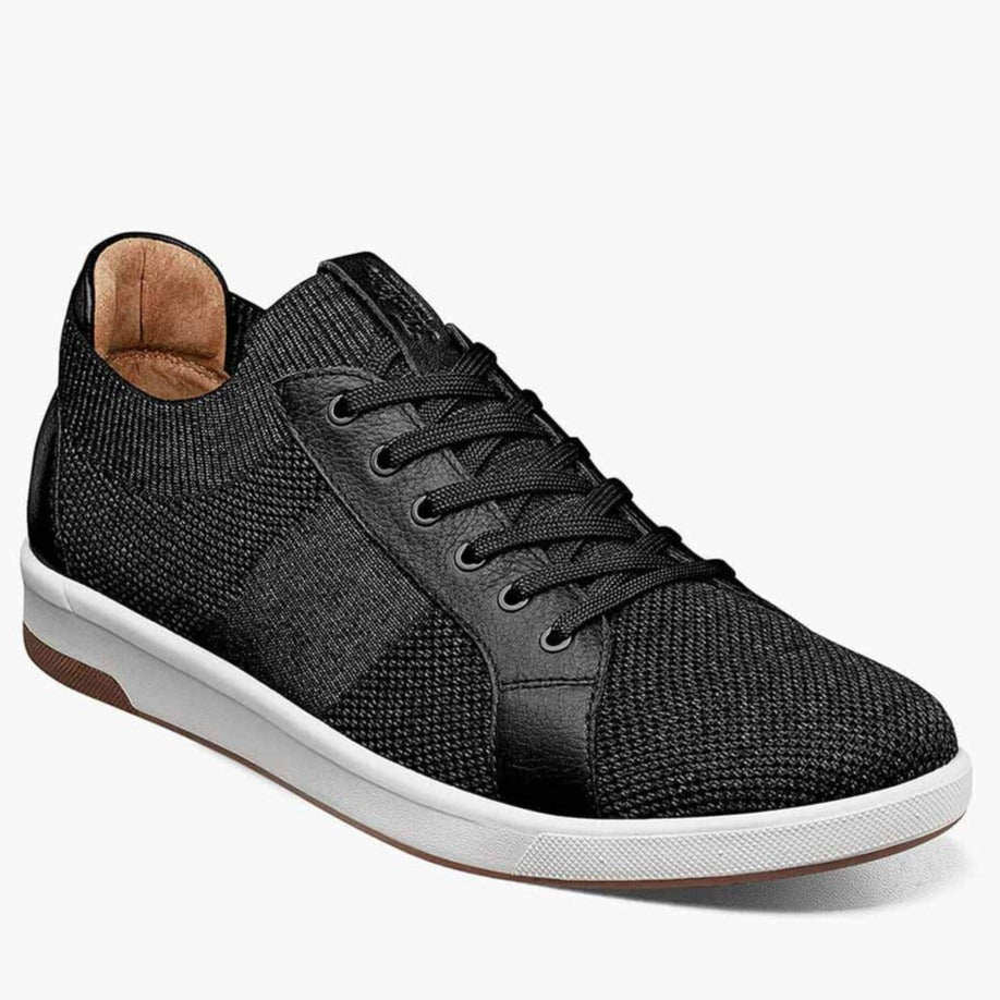 Florsheim Men's Crossover Knit Lace To Toe Sneaker in Black 14313-001