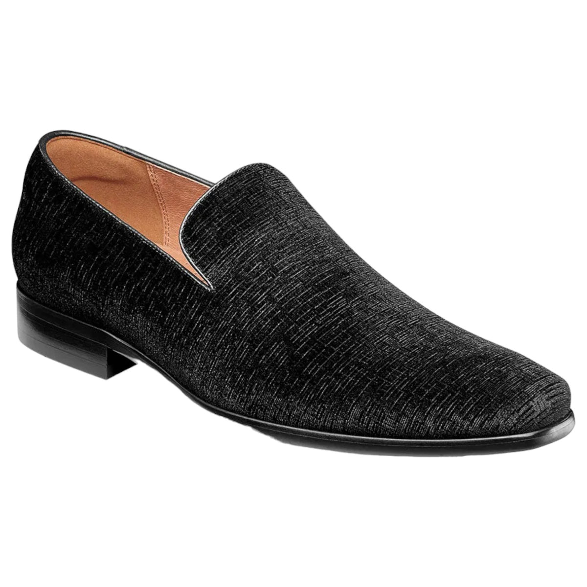 Florsheim VLT Slip On Tuxedo Shoes In Black Velvet 15208 001 Black