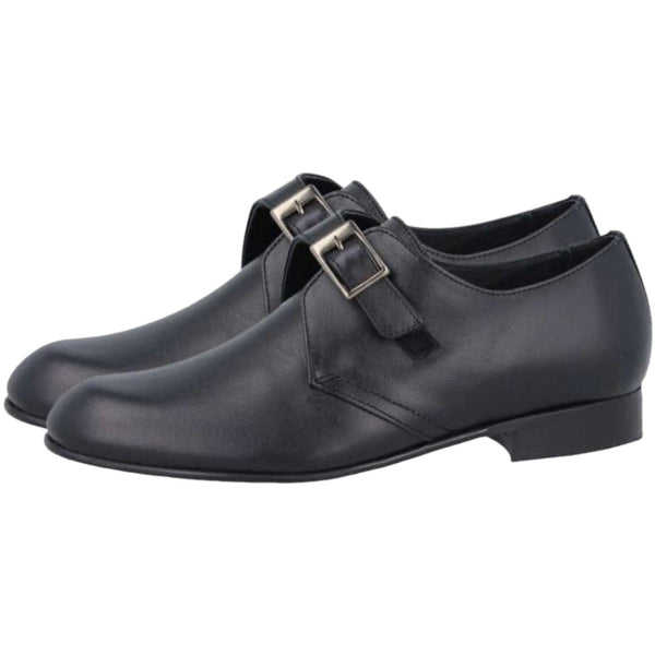 Andanines Boys Dress Shoe  Black Leather Strap 232870