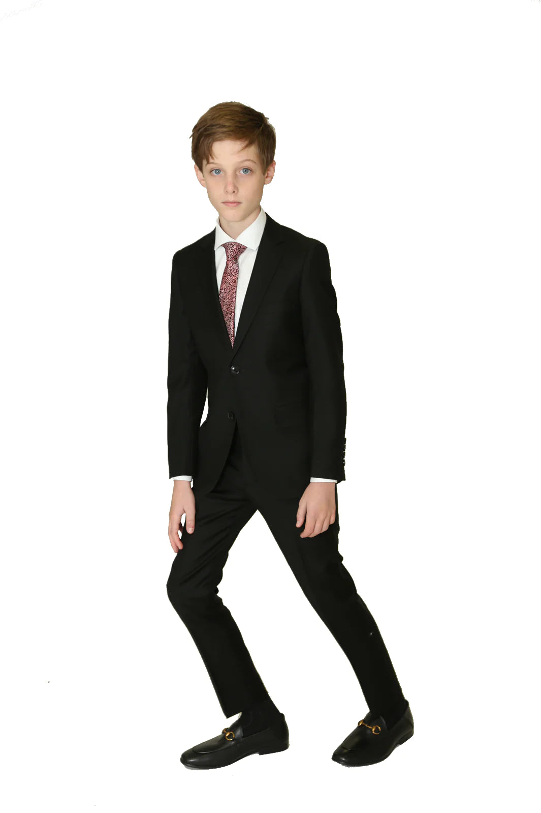 Centrion Boys Wool Suit In Black 21600-2410