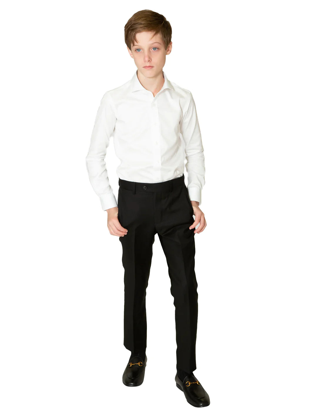 Centrion Boys Wool Suit In Black 21600-2410