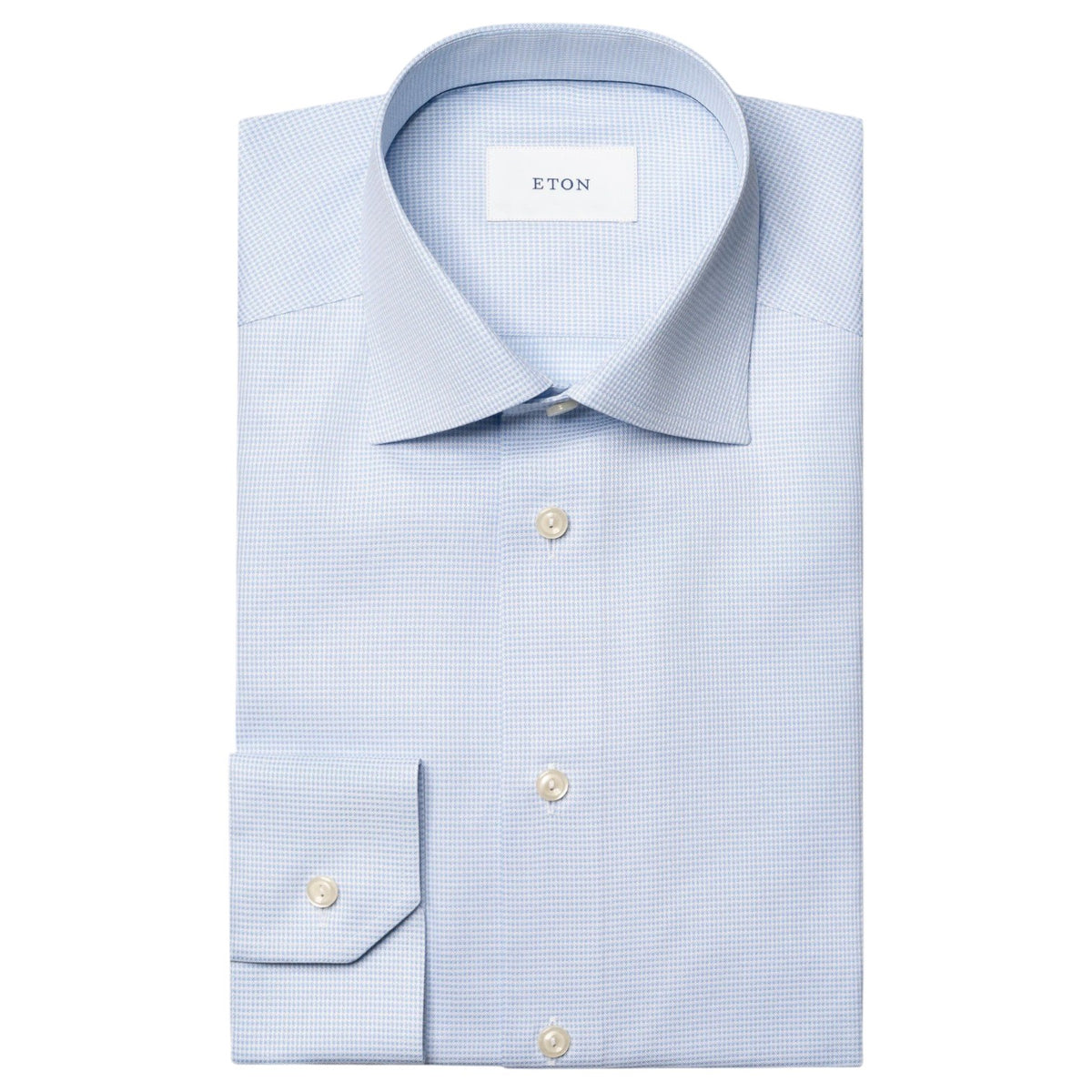 Eton Houndstooth Twill Signature Shirt Cut-Away 100015356