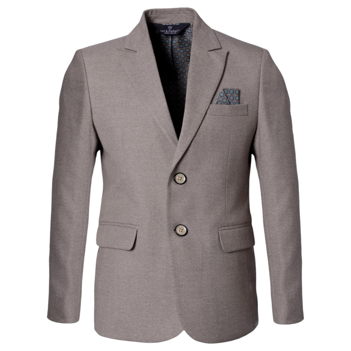 Leo And Zachary Boys Suit BLZ 5004 Camel Gab