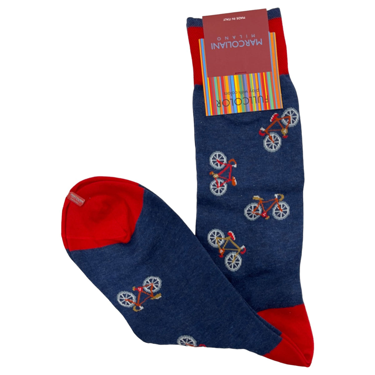 Marcoliani Socks Pima Cotton Bike MAR4742T Denim Blue