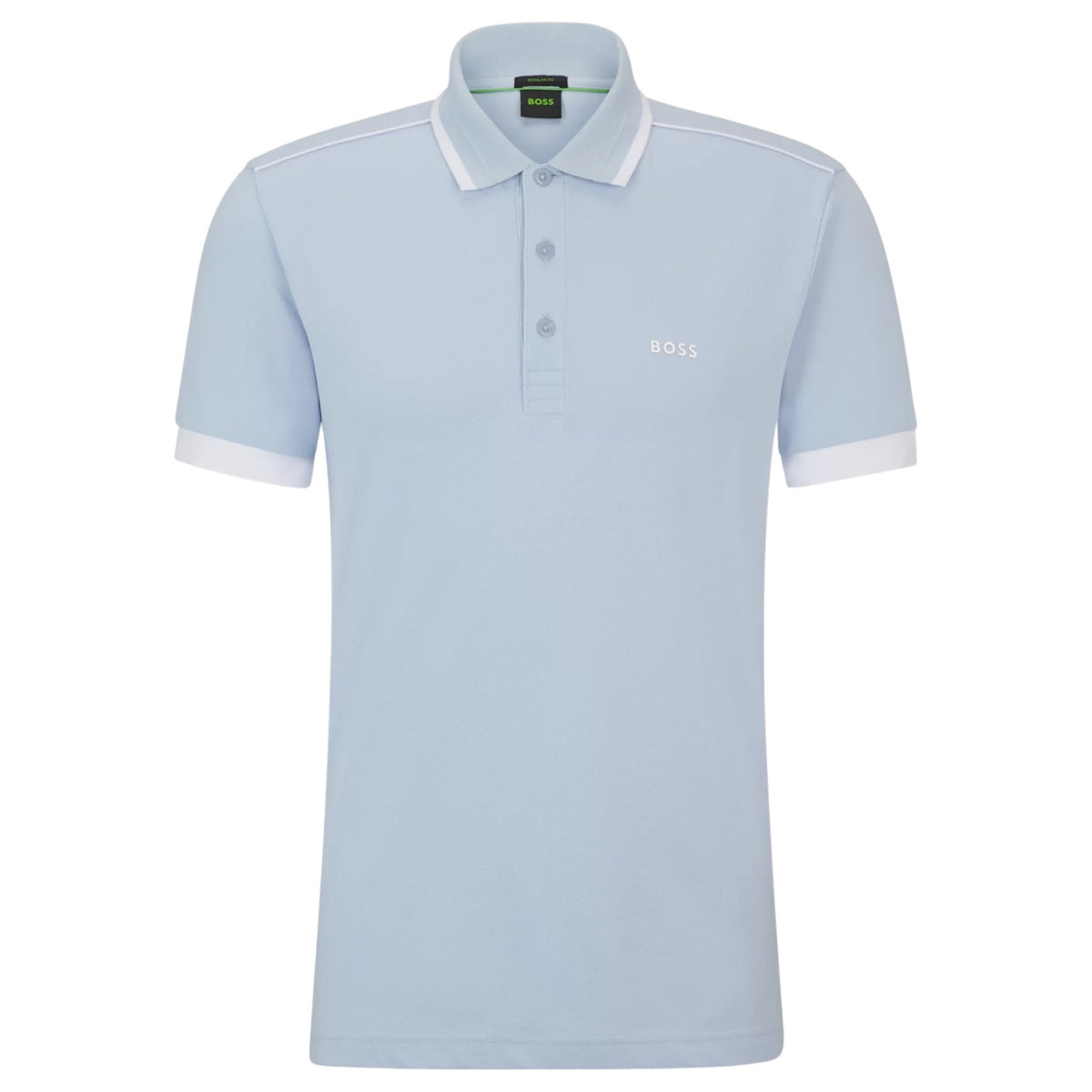 BOSS Cotton Pique Polo Shirt with Contrast Stripe 50494697-450