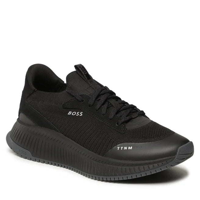 BOSS Sock Trainers with Knitted Upper And Fishbone Sole 50498904-001