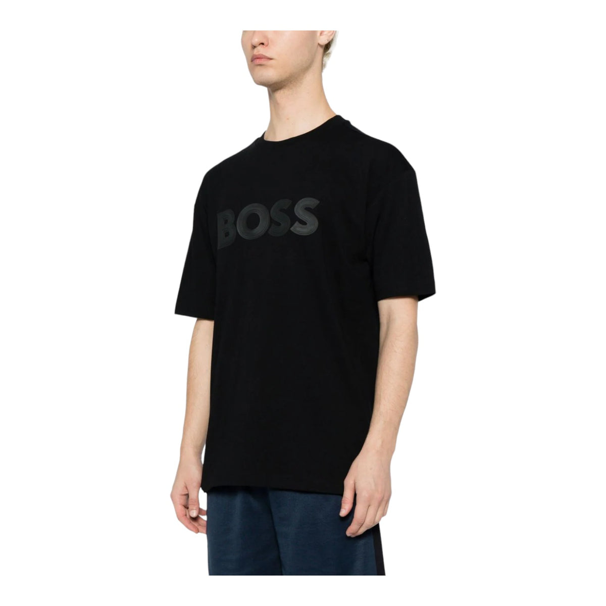 BOSS Logo-Print Cotton T-Shirt In Black 50501232-001