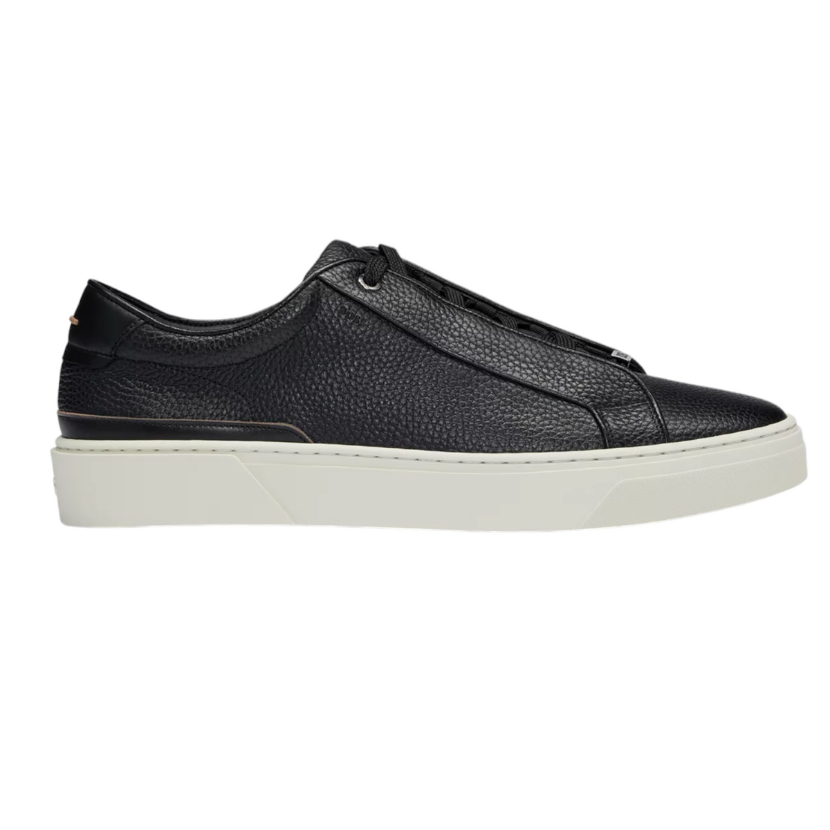 BOSS Grained-Leather Trainers With Contrasting Details Black 50504331-001