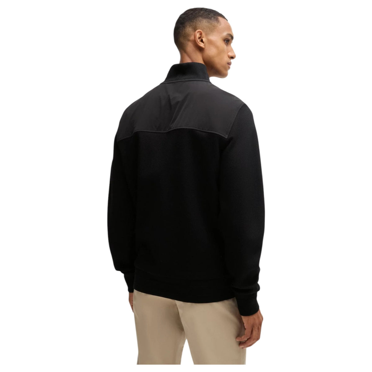 Boss Mercerized-Cotton Regular-Fit Sweatshirt With Logo Patch 5052499-001