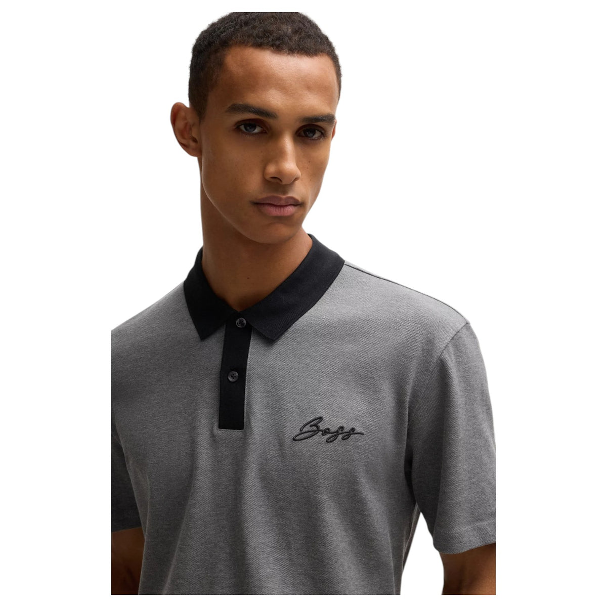 Boss Mercerised-Cotton Polo Shirt With Script Logo 50531402