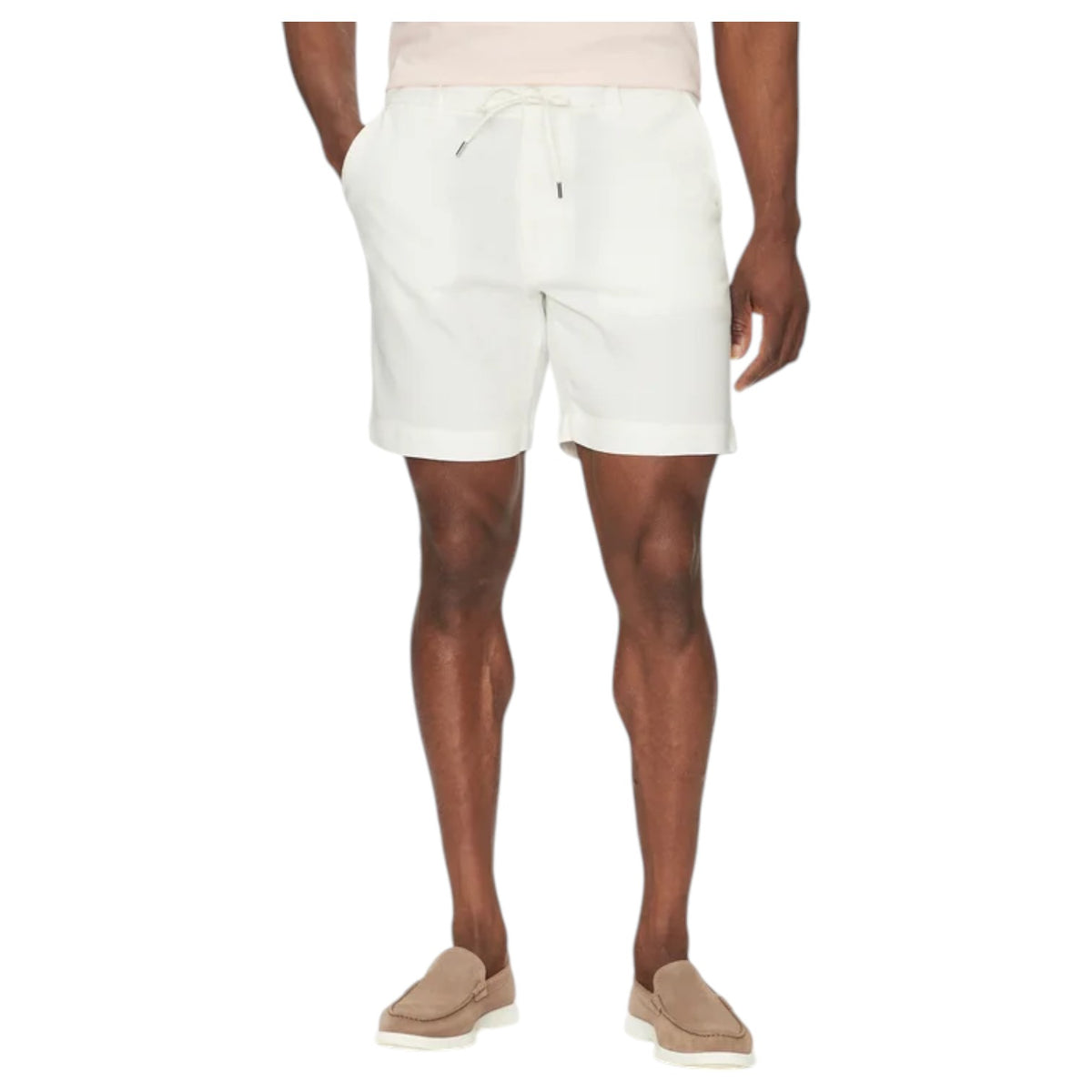 BOSS Regular-Fit Shorts In A Linen Blend With Drawcord 50538016