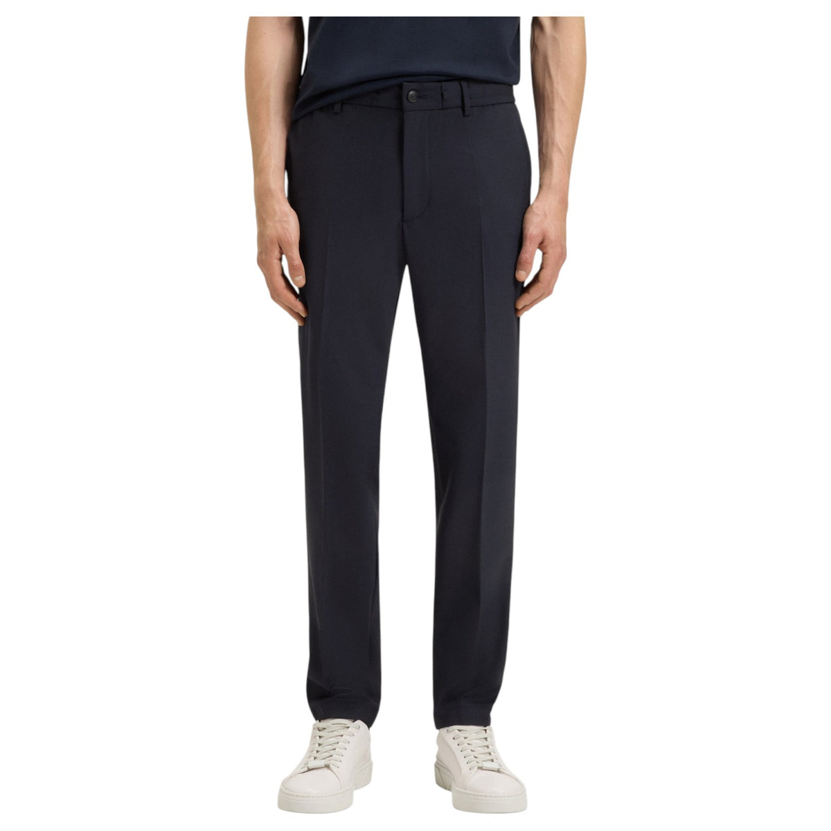 Boss Modern-Fit Trousers In A Wool Blend With Draw Strings