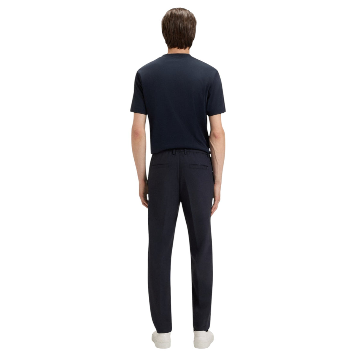Boss Modern-Fit Trousers In A Wool Blend With Draw Strings