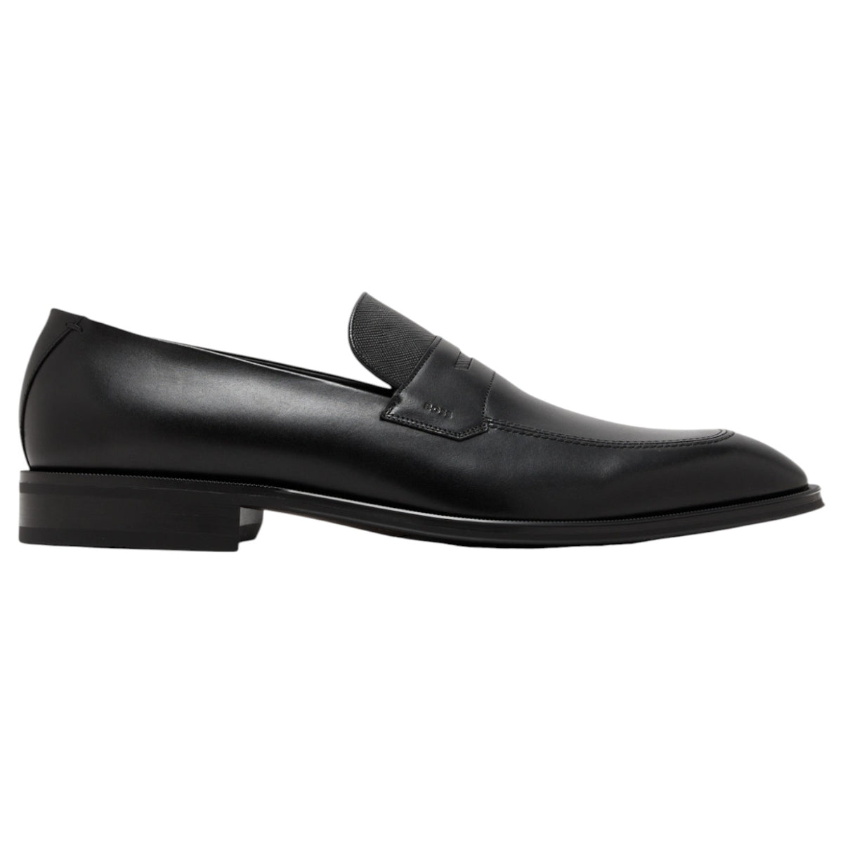 BOSS Leather Loafers With Textured Tongue