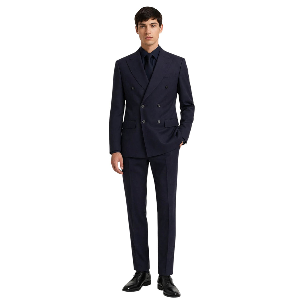 BOSS Slim Fit Double-Breasted Suit – 100% Italian Virgin Wool 50561841