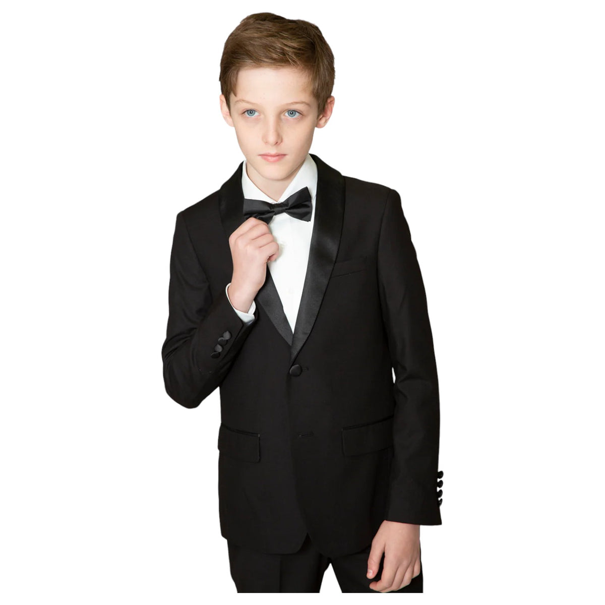 T.O Boys Black Shawl Lapel Tuxedo Slim 3822-36S-ST