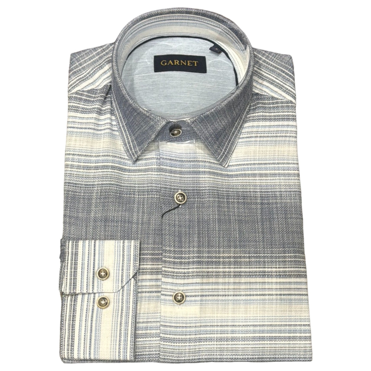 Garnet Men's Sport Shirts L/S 2411105 5/Blue Diagonal Stripe