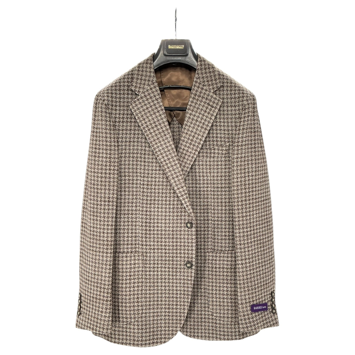Original Bartorelli beige houndstooth tweed blazer 30215-2
