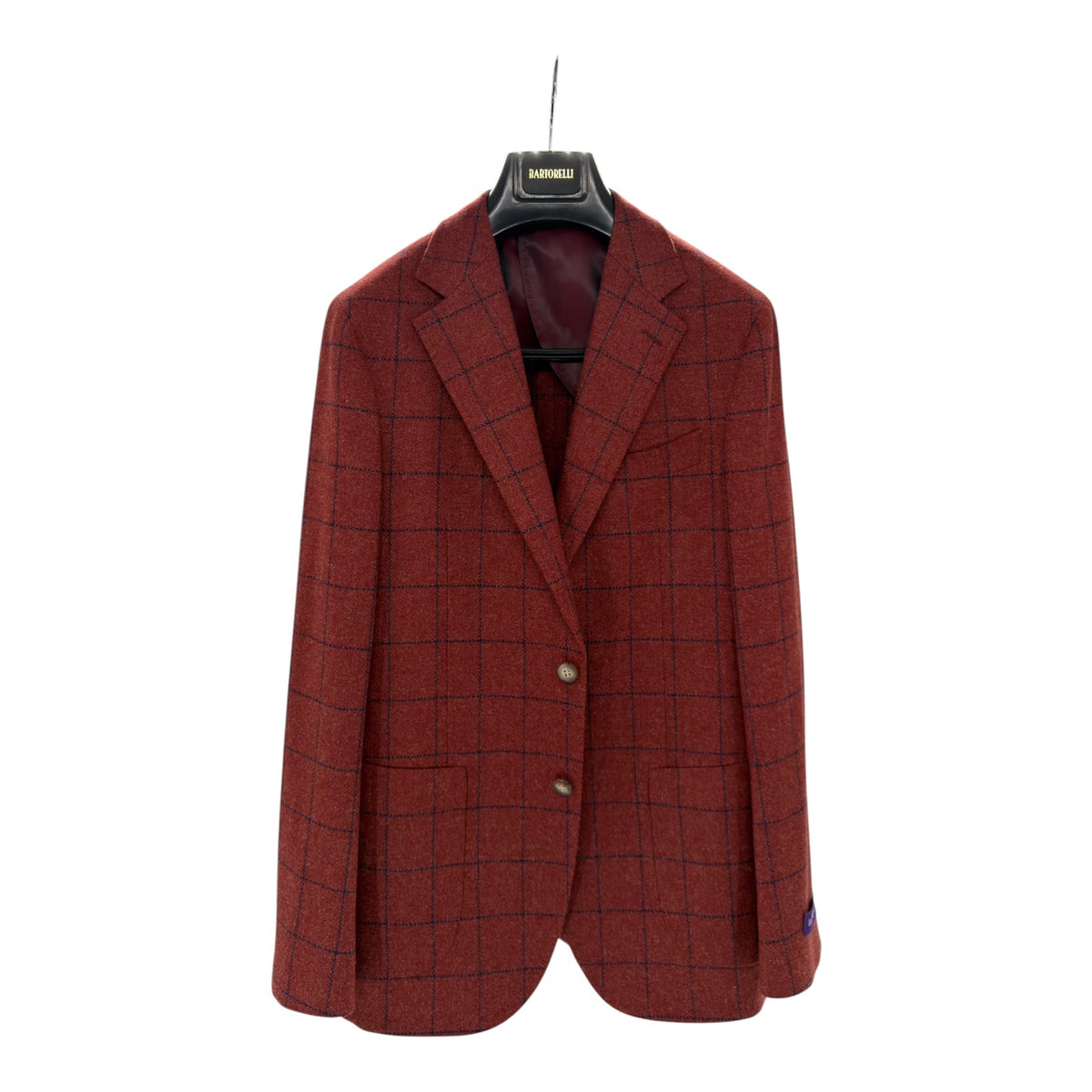 Original Bartorelli Fusion rust windowpane blazer CU117-1