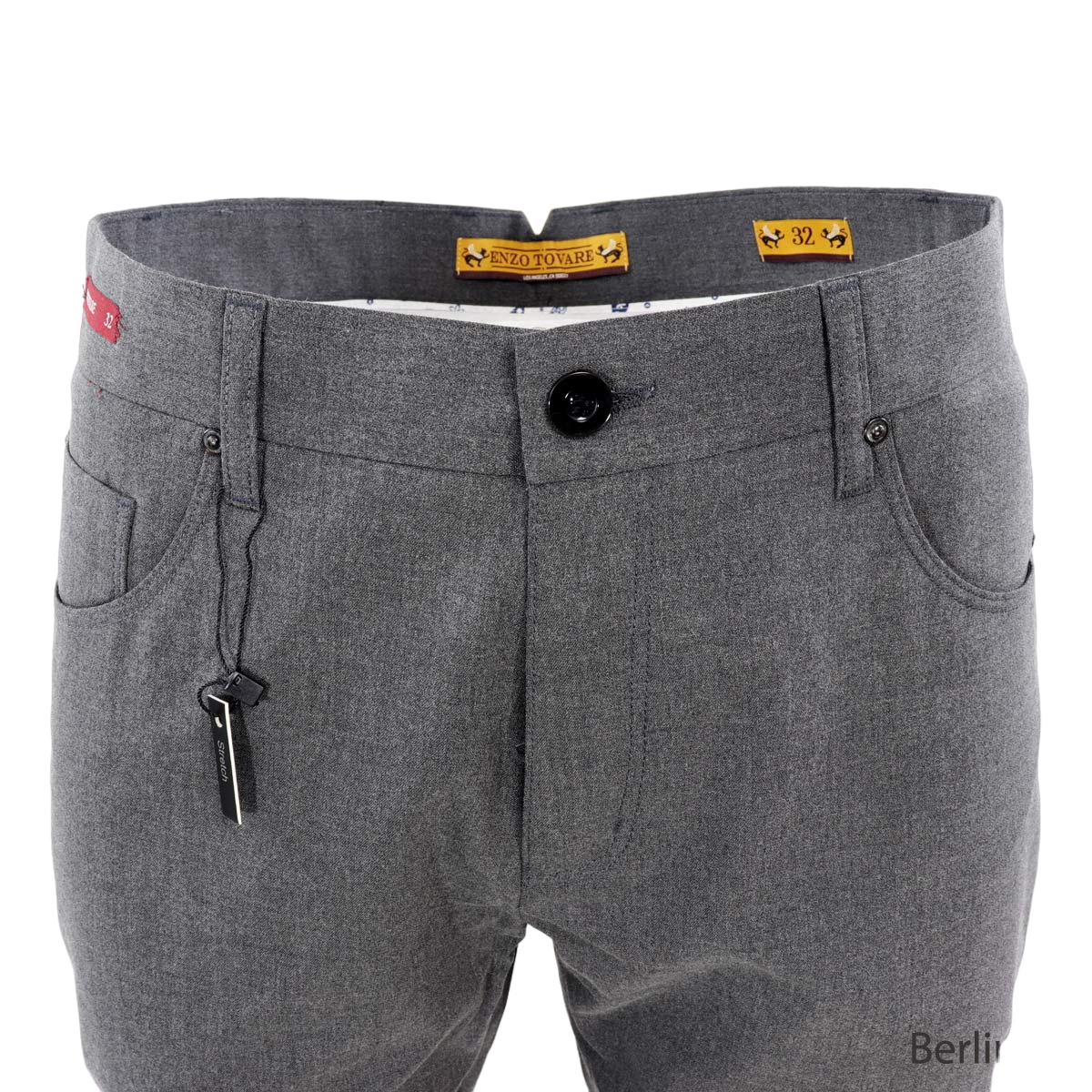 Berlin-2 Gray Tropical Jeans by Enzo Tovare Berlin-2 Charcoal