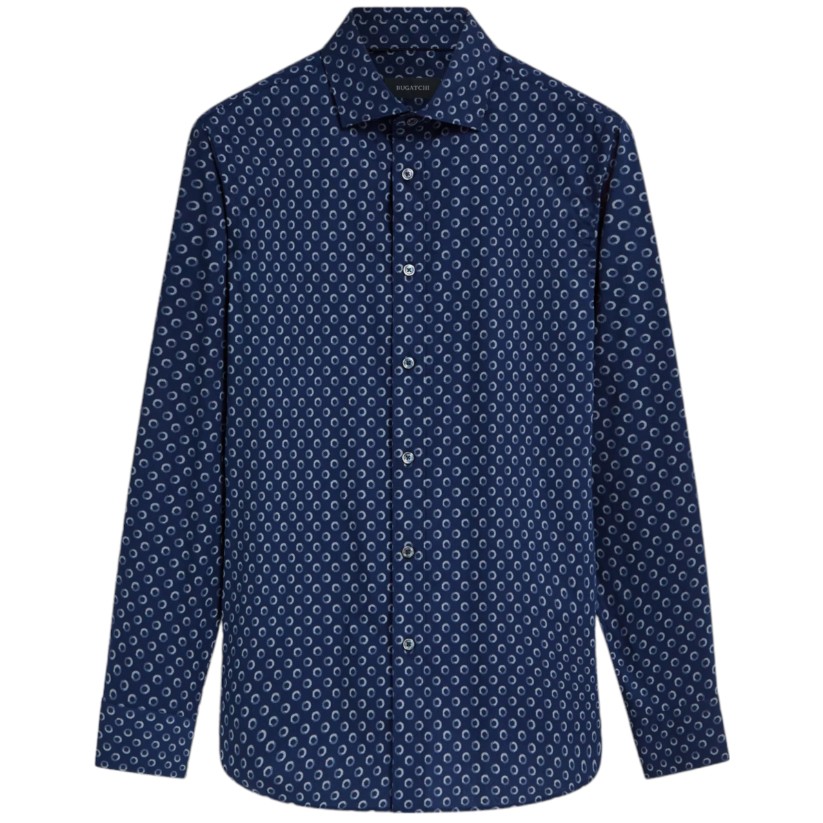 Bugatchi Axel Geometric Shirt CS3312L7S Navy