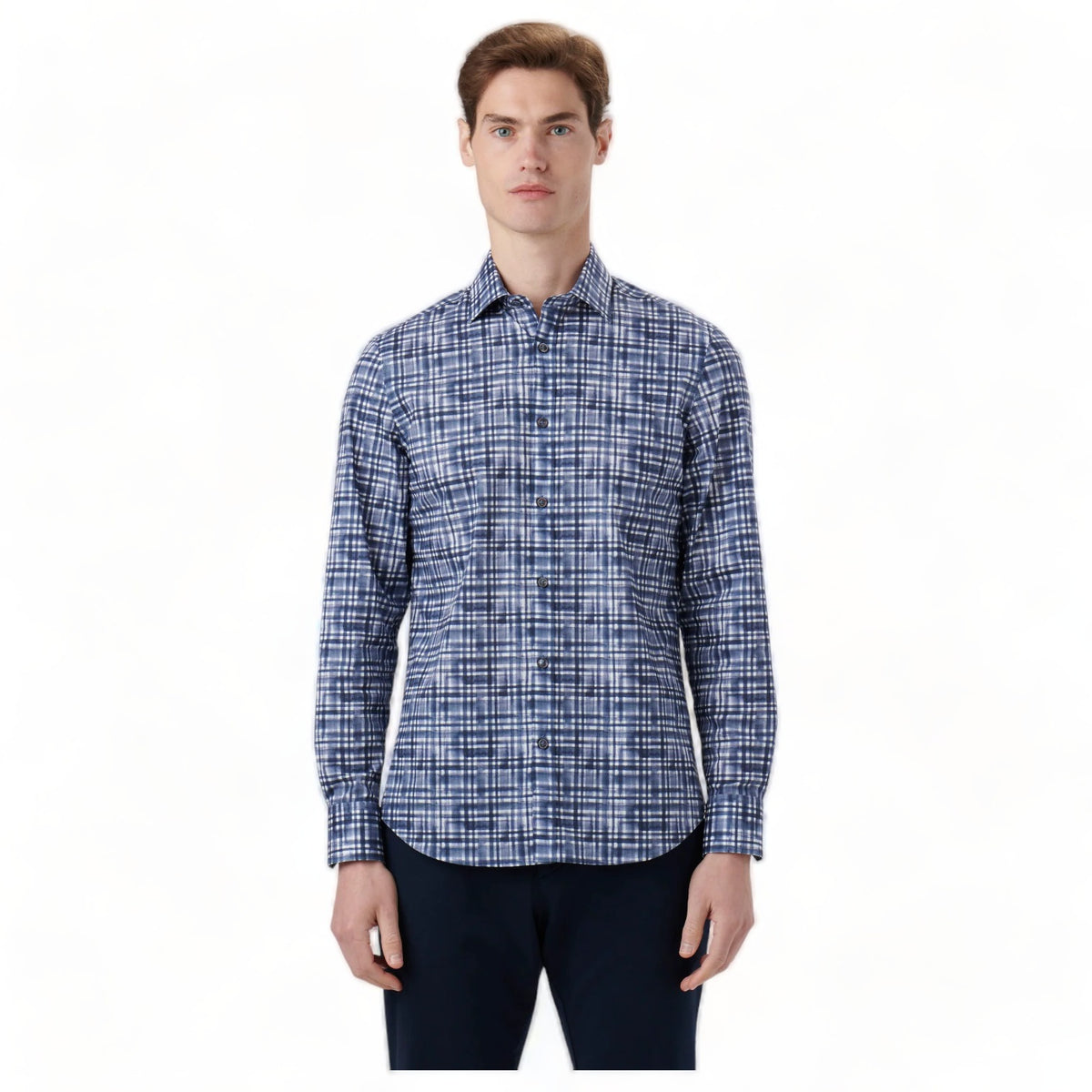 Bugatchi Julian Airbrush Print Shirt CS3410L4S Baltic