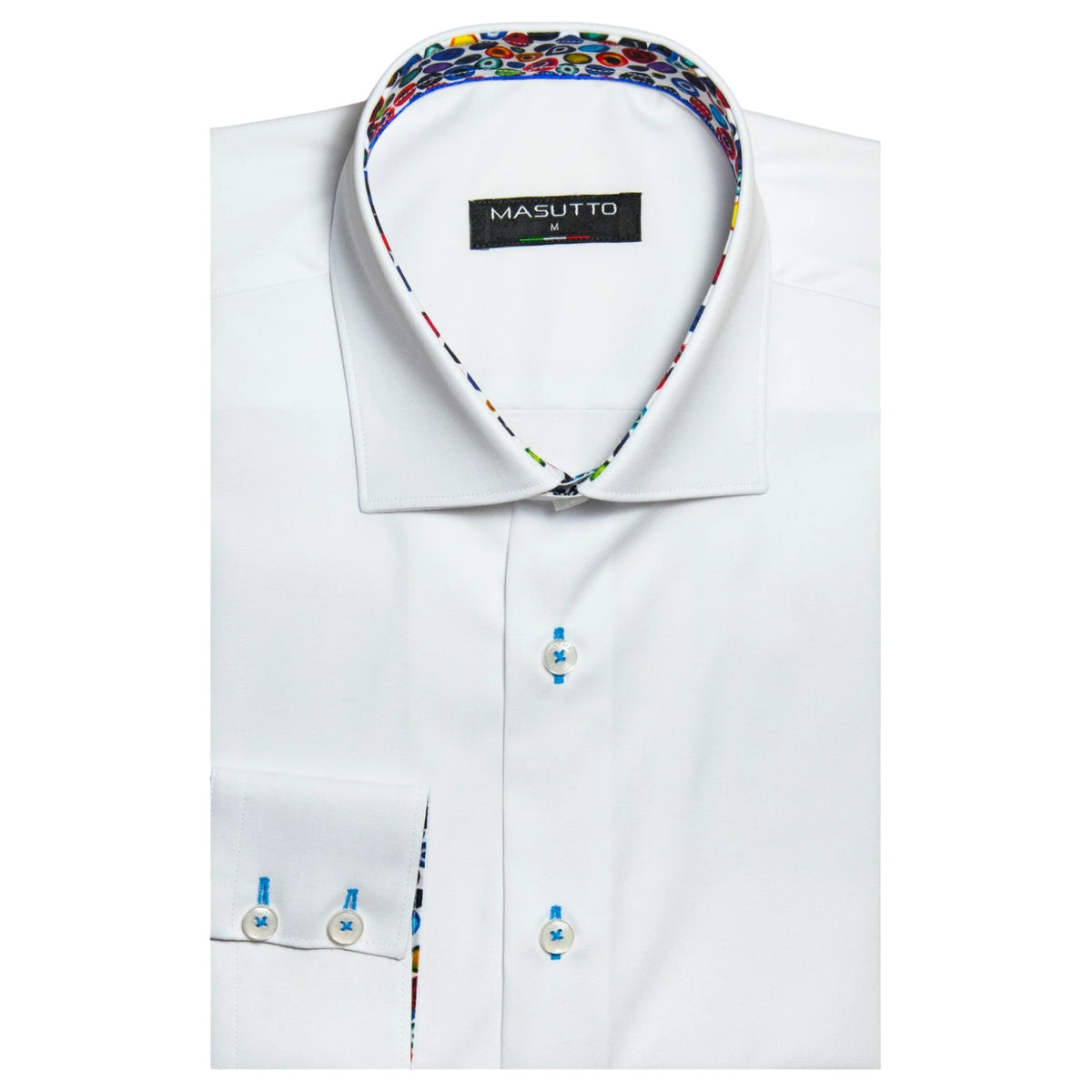 Masutto Button Down Shirt In White Diaz/05