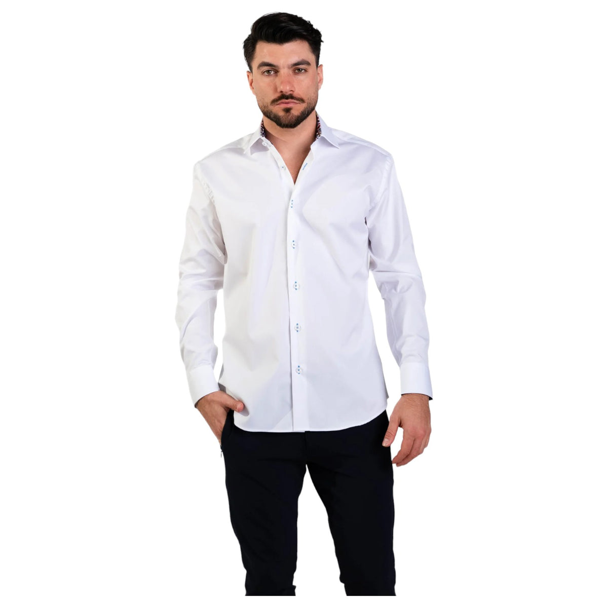 Masutto Button Down Shirt In White Diaz/05
