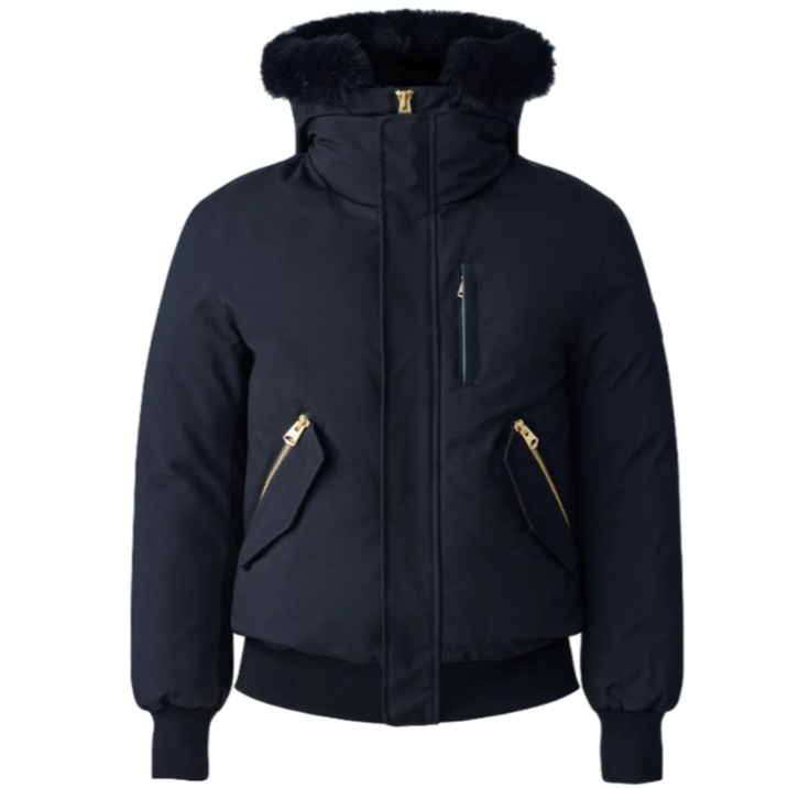 DIXON-BX Black 2-in-1 Nordic Tech Down Bomber With Lack Fox Fur