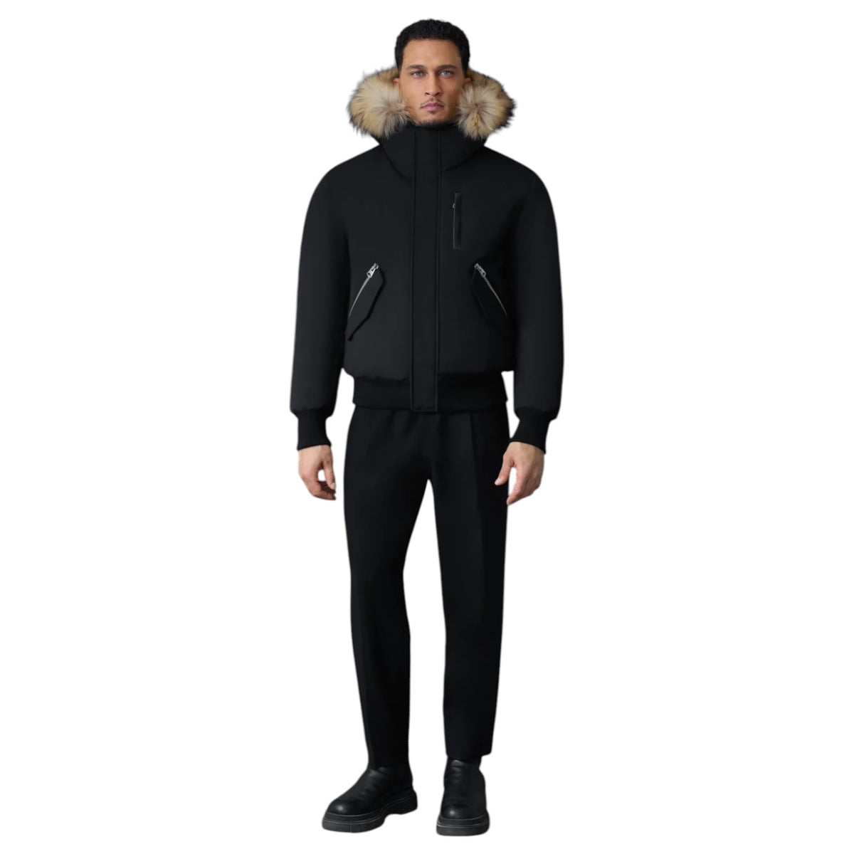 Mackage DIXON-FZ 2-in-1 Nordic Tech Down Bomber With Natural Fur