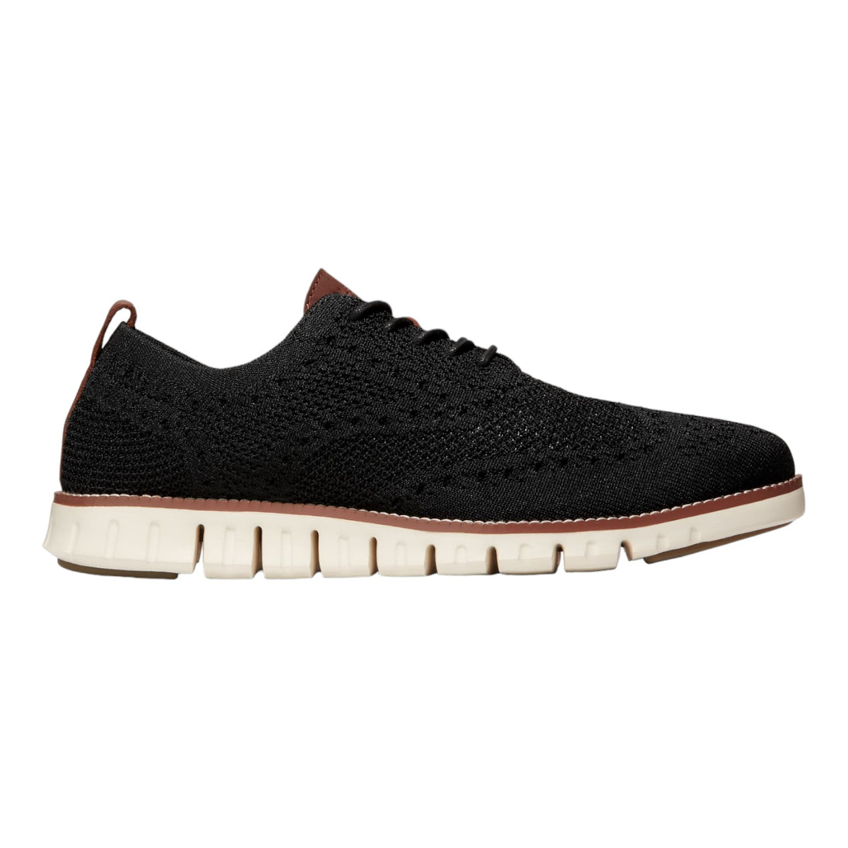 Men's ZERØGRAND Wingtip Oxford C24948 Blk/Ivry
