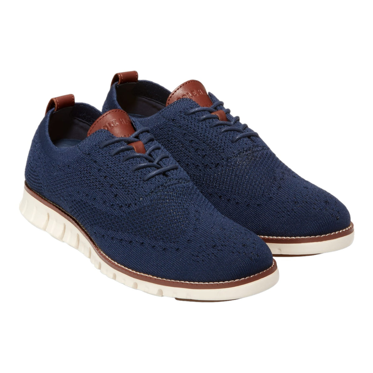 Men's ZERØGRAND Wingtip Oxford Blue/Ivry C24947