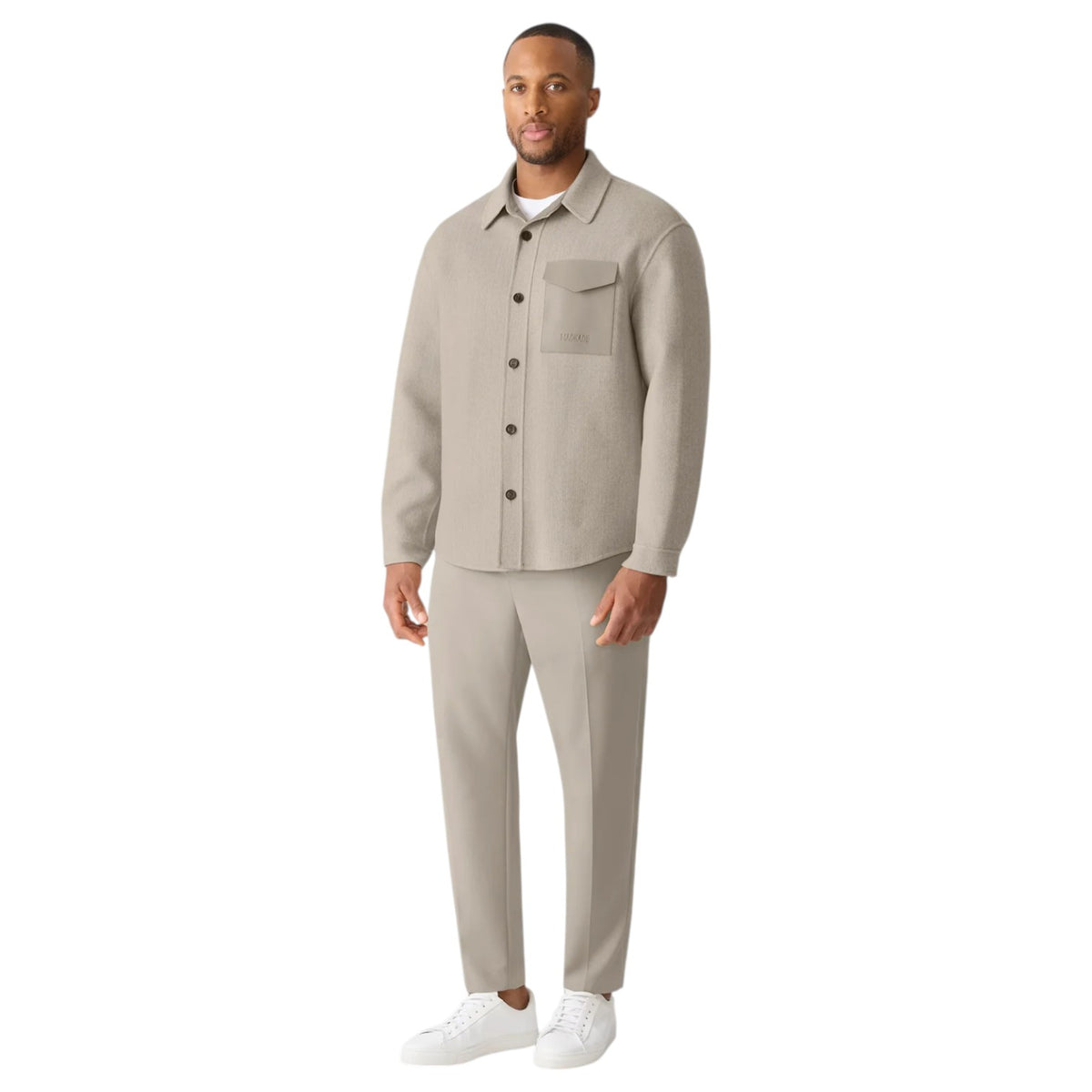 Mackage EMMANUEL-HB Double-Face wool Overshirt in Herringbone