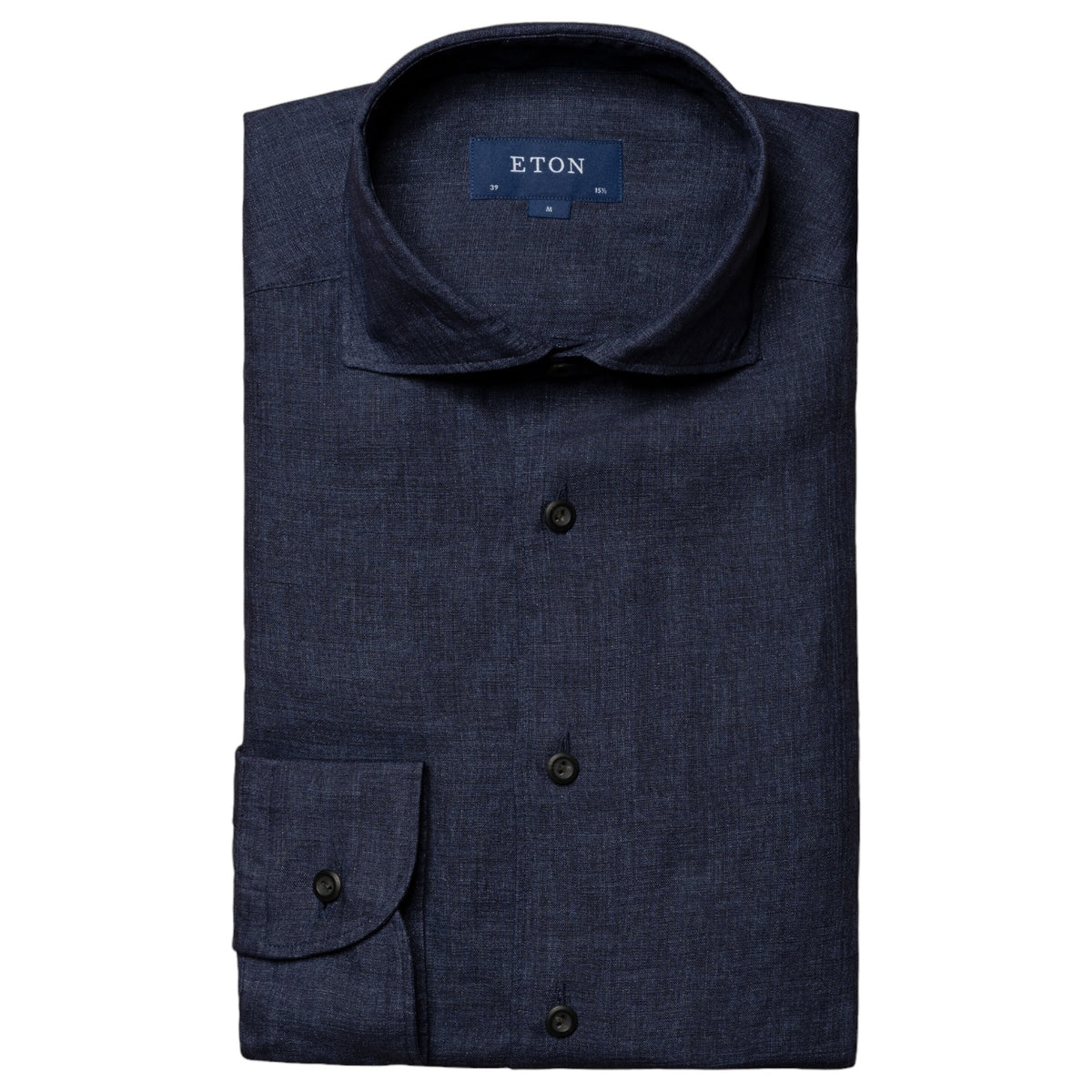 Eton Navy Linen Shirt-Wide Spread Slim Fit 100004420 29