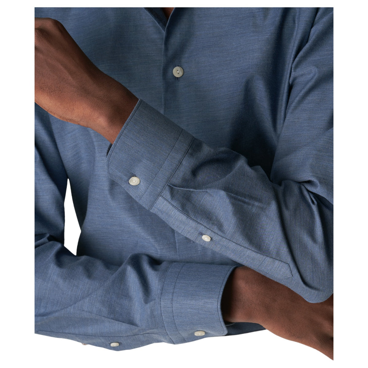 Eton Fine Twill Mélange In Navy Blue Shirt Slim/Contemporary 100003328 26