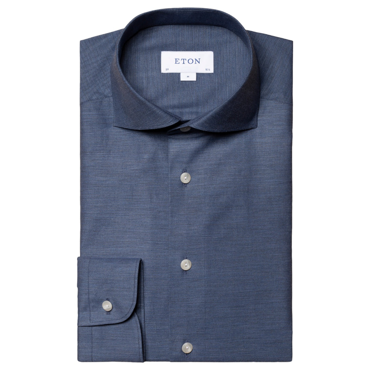 Eton Fine Twill Mélange In Navy Blue Shirt Slim/Contemporary 100003328 26