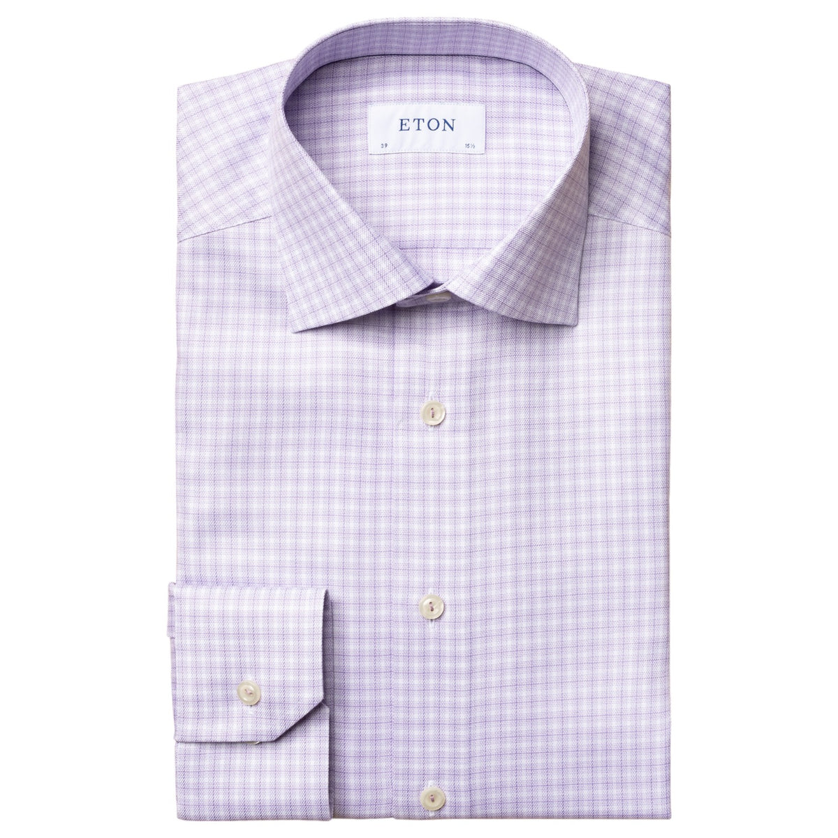 Eton Purple Plaid Shirt In Contemporary Fit 100002209 71