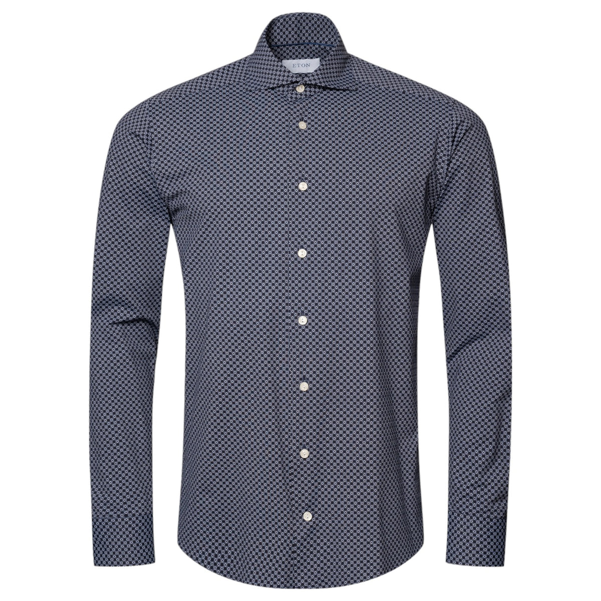 Eton Navy Blue Micro Print Four-Way Stretch Slim/Contemporary 100010314 29
