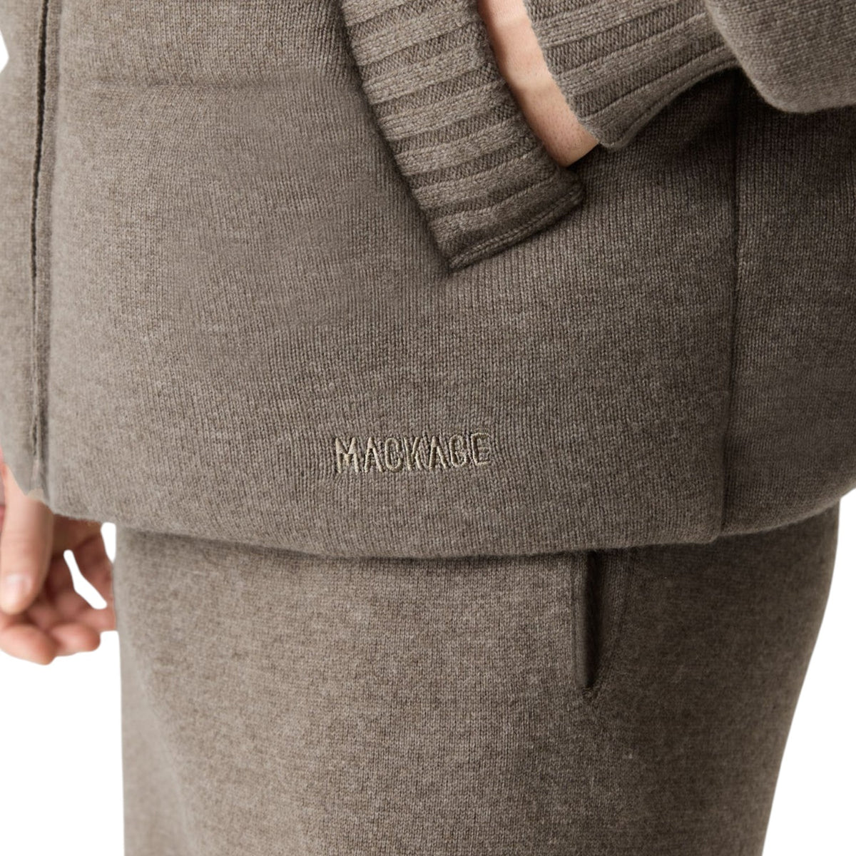 Mackage GRIFFEN Cashmere-Blend Down Jacket with Removable Hood